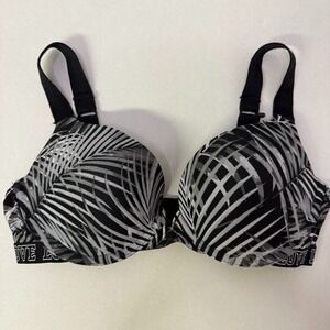 SO‎ Juniors Micro Push-up Underwire Bra LOVE - 34B - Black/Gray Print